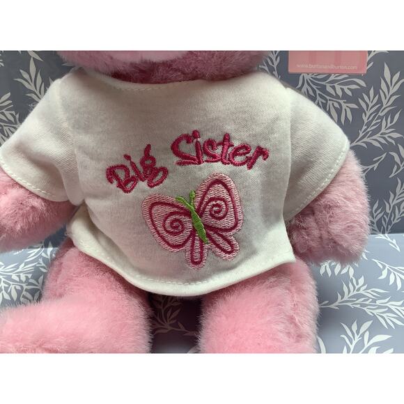 Big Sister Pink Plush Bear 12" - Burton & Burton - 9" Sitting - NWT - Picture 3 of 7